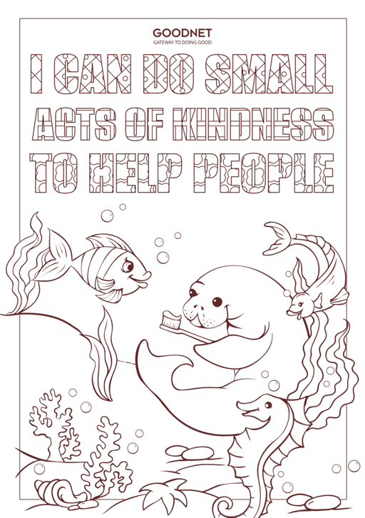 I can do small acts of kindness...