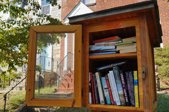 A typical Little Free Library.