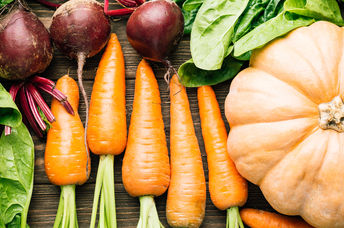 assortment of winter vegetables