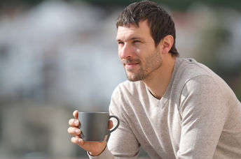 A man pondering life