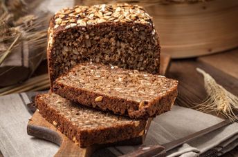 Homemade healthy bread loaves.