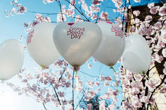 Balloons show the way to Good Deeds Day.