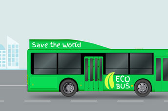 Eco-friendly bus.