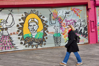 Graffitti art on the boardwalk