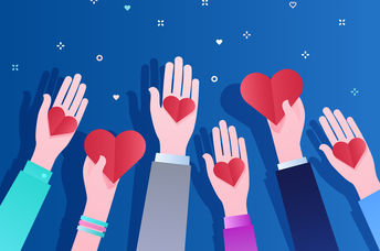 Giving from the heart (Shutterstock)