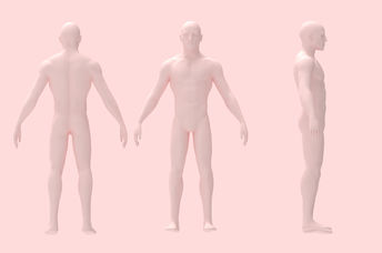 Photos recreated into 3-D figures.