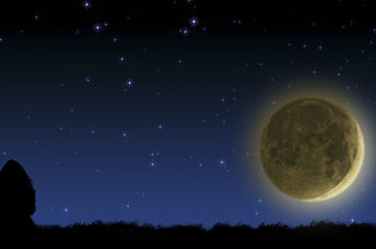 This girl is thinking about going to the moon.