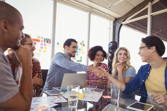 Happy employees who love their jobs.