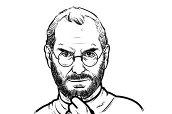 A portrait of Steve Jobs
