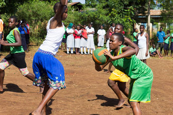 Women playing netball.