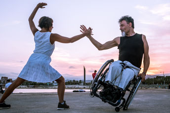 Dancing in a wheelchair.