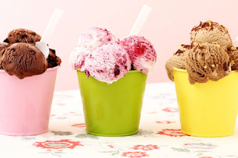 Non-dairy ice cream desserts.