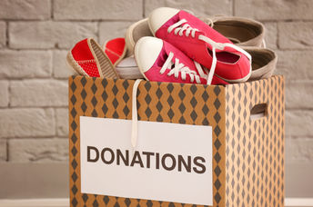 Donated shoes.