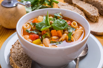 Warm up with hearty Minestrone Soup for dinner.