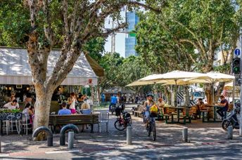 A view of the Tel Aviv skyline.