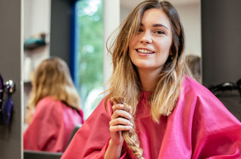 Donating hair to Locks of Love.