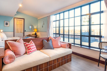 Comfort and energy efficiency are combined in this hotel room at Room2, Chiswick.