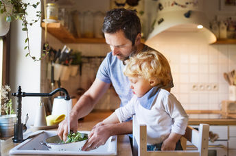 Save water when washing vegetables.