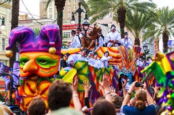 Celebrating Mardi Gras.