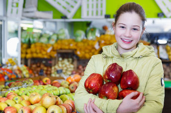 Healthy food in a quick shop store.