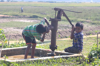 Pumping drinking water.