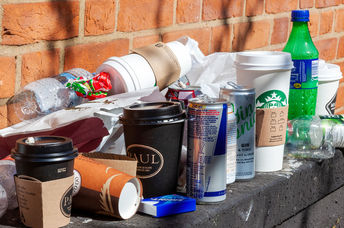 Litter in London, UK.