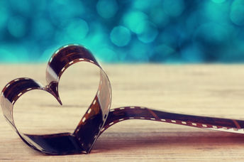 Heart shape made from retro film negative.