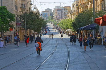Jaffa street in Jerusalem.