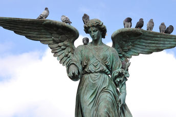 Angel of the Waters Fountain (Bethesda Angel) in Central Park, New York City.