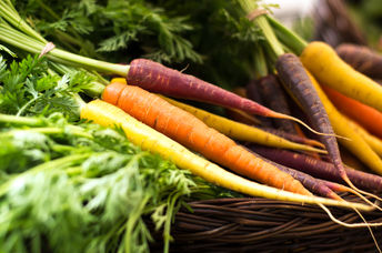 Carrots in a basket.