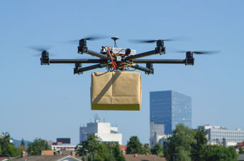 Drones can deliver groceries to your home.