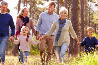 Multi-generational family spending time together