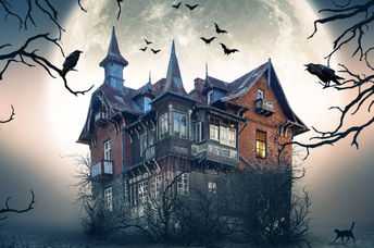 A haunted house awaits visitors over Halloween.