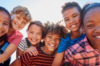 Closeup of children.