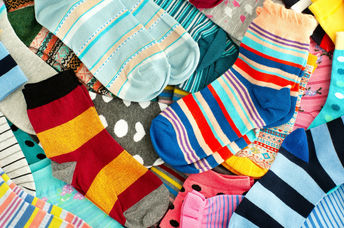 Colorful socks.
