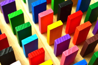 Colorful dominoes.