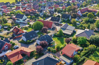 A view of a neighborhood.