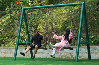 A young couple having fun.