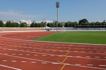 Running track.