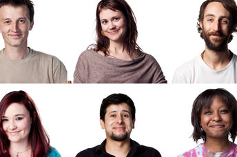 Portraits of people.