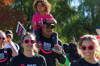 Walking for a cause.