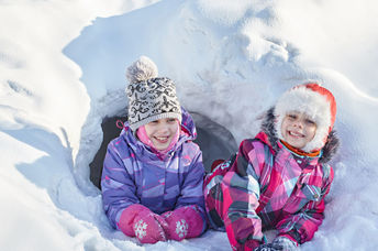 Playing in the snow when school is closed for inclement weather.