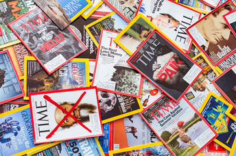 A variety of magazines.