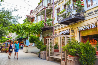 A street in Tbilisi, Georgia.