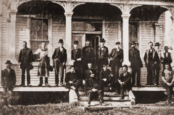 Thomas Edison with engineers.