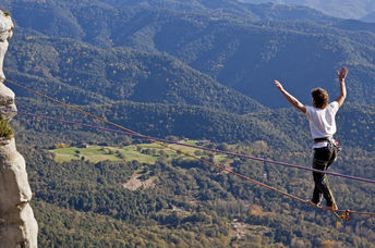 Walking between two points.