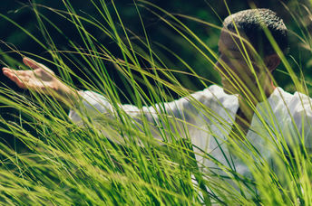 Woman manifesting abundance.