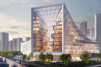 Plans for the new library in Wuhan, China..