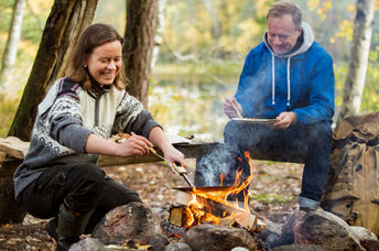 Happy Finns enjoying nature.