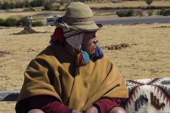 A Peruvian Shaman performing an ancient ritual.